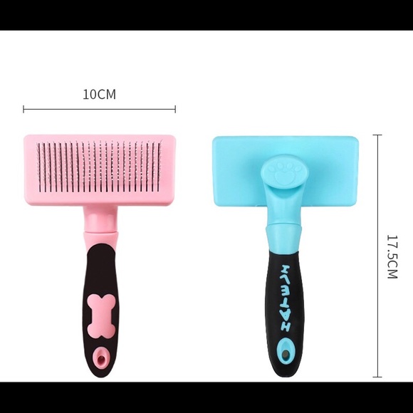 Pet grooming slicker brush- rectangle head- Pink - Picture 6 of 7